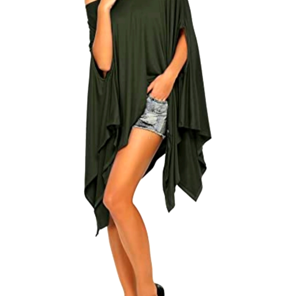 Green Batwing Tunic